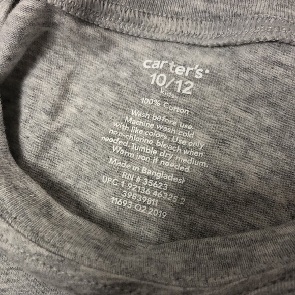 Carter’s Boys LS t-shirt Gray - Picture 3 of 4
